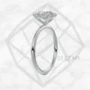 classic solitaire | oval with 9k white gold metal and  shape diamond