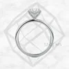 classic solitaire | oval with 9k white gold metal and  shape diamond