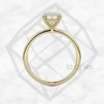 classic solitaire | pear with 9k yellow gold metal and  shape diamond
