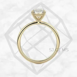 classic solitaire | pear with 9k yellow gold metal and  shape diamond