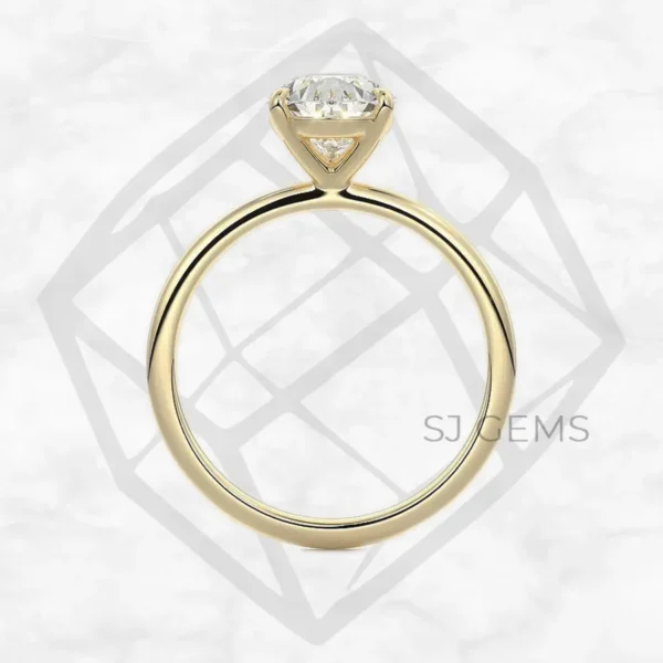 classic solitaire | pear with 9k yellow gold metal and  shape diamond