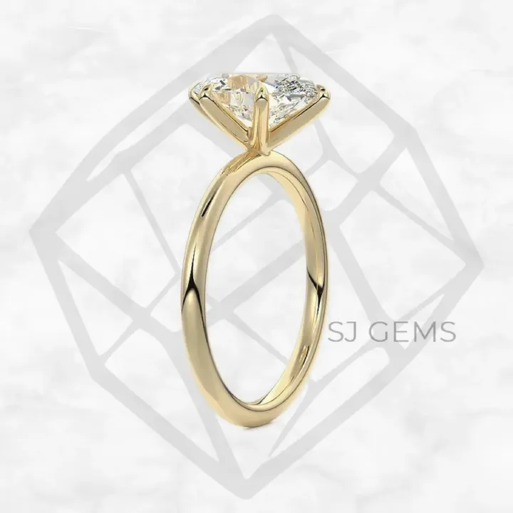 six prong solitaire | oval with 9k yellow gold metal and shape diamond six prong solitaire | oval with 9k yellow gold metal and shape diamond
