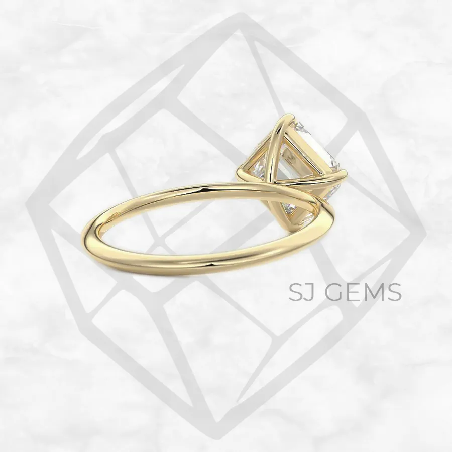 kite set | asscher with 9k yellow gold metal and  shape diamond