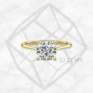 imperial cathedral cushion engagement ring by SJ Gems
