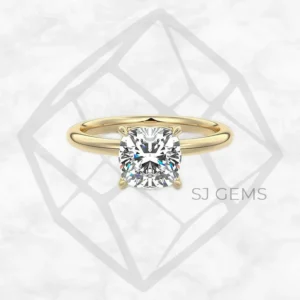 the imperial cushion engagement ring by SJ Gems