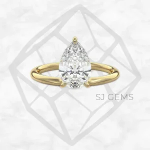 the stray pear engagement ring by SJ Gems