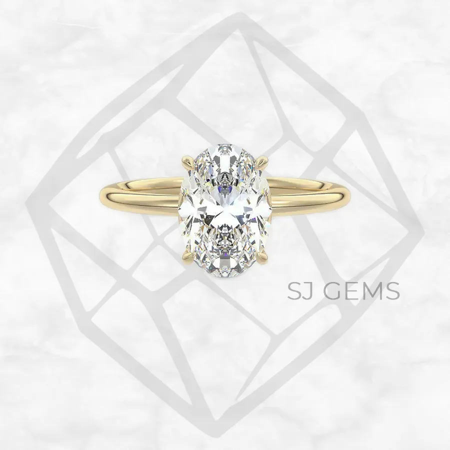 single spoon | oval with 9k yellow gold metal and  shape diamond