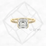 the embrace | asscher with 9k yellow gold metal and  shape diamond