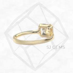 the embrace | asscher with 9k yellow gold metal and  shape diamond