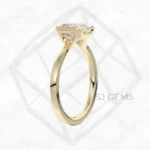 the embrace | asscher with 9k yellow gold metal and  shape diamond