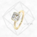 the embrace | asscher with 9k yellow gold metal and  shape diamond