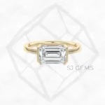 the embrace | emerald with 9k yellow gold metal and  shape diamond