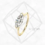 the embrace | marquise with 9k yellow gold metal and  shape diamond