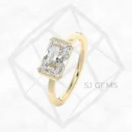 the embrace | radiant with 9k yellow gold metal and  shape diamond