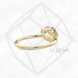 the embrace | round with 9k yellow gold metal and  shape diamond