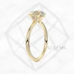 the embrace | round with 9k yellow gold metal and  shape diamond