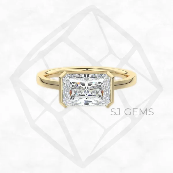 the embrace | radiant with 9k yellow gold metal and  shape diamond