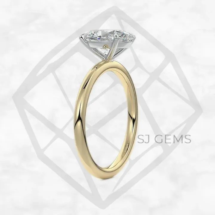 two tone | oval with 9k yellow gold metal and shape diamond two tone | oval with 9k yellow gold metal and shape diamond
