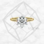 two tone | round with 9k yellow gold metal and  shape diamond