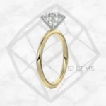 two tone | round with 9k yellow gold metal and  shape diamond