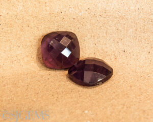 Amethyst 11.74ct Rounded SQ Checkerboard Pair