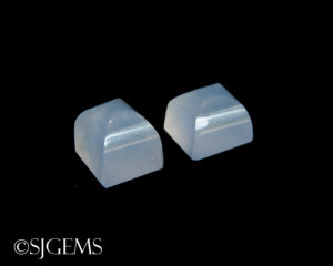 Blue Chalcedony 15.05ct Sugarloaf Pair