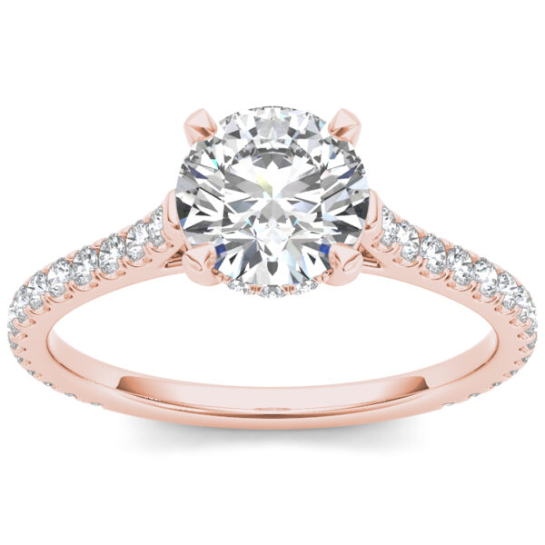 Cosette solitaire engagement ring in rose gold by SJ Gems