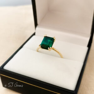 2.38ct Emerald Gold Solitaire Ring