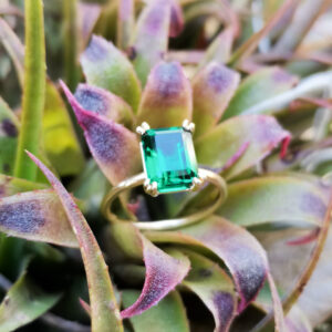 2.38ct Emerald Gold Solitaire Ring