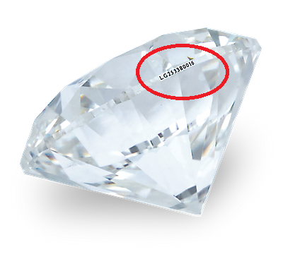 laser engraved diamond
