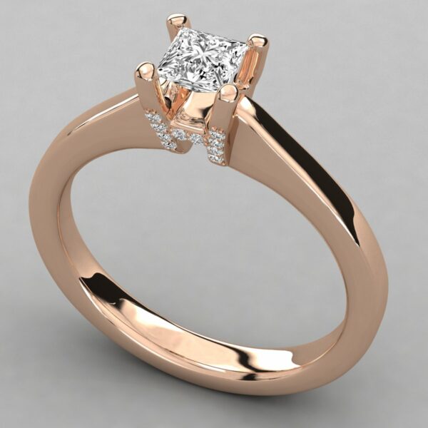 Aiday  solitaire engagement ring in rose gold by SJ Gems