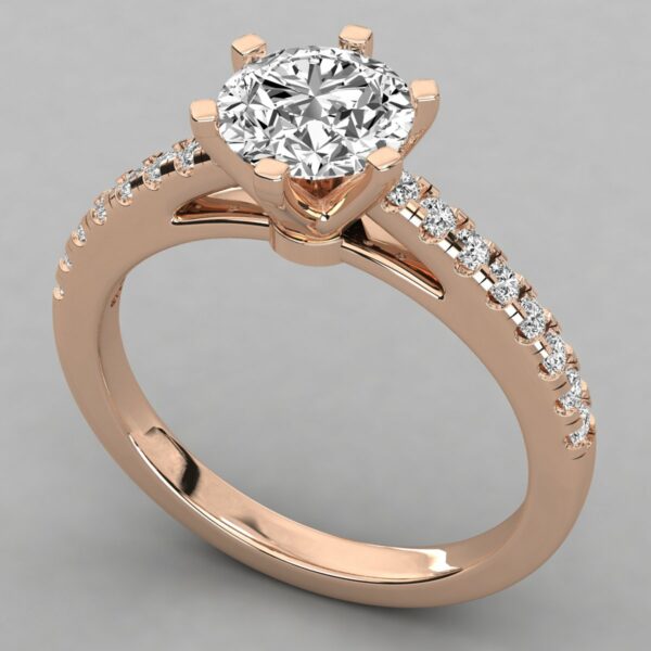Isi solitaire engagement ring in rose gold by SJ Gems