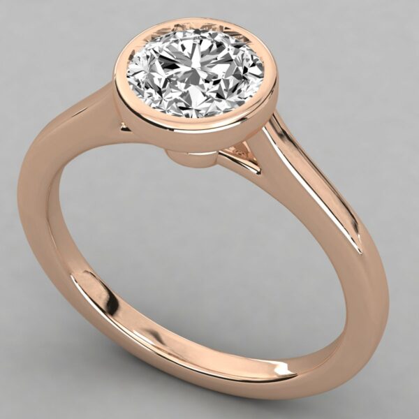 Perrine  solitaire engagement ring in rose gold by SJ Gems