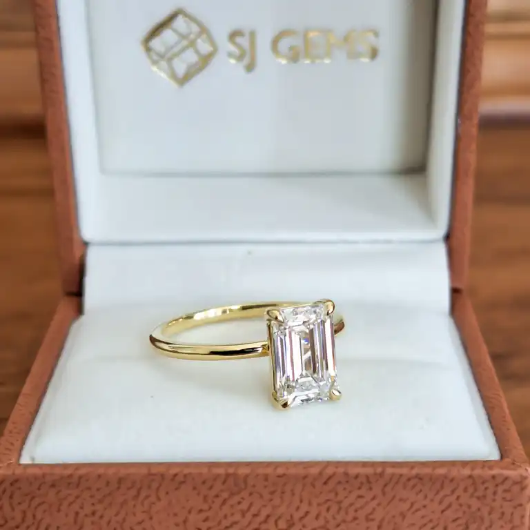 emerald cut diamond ring