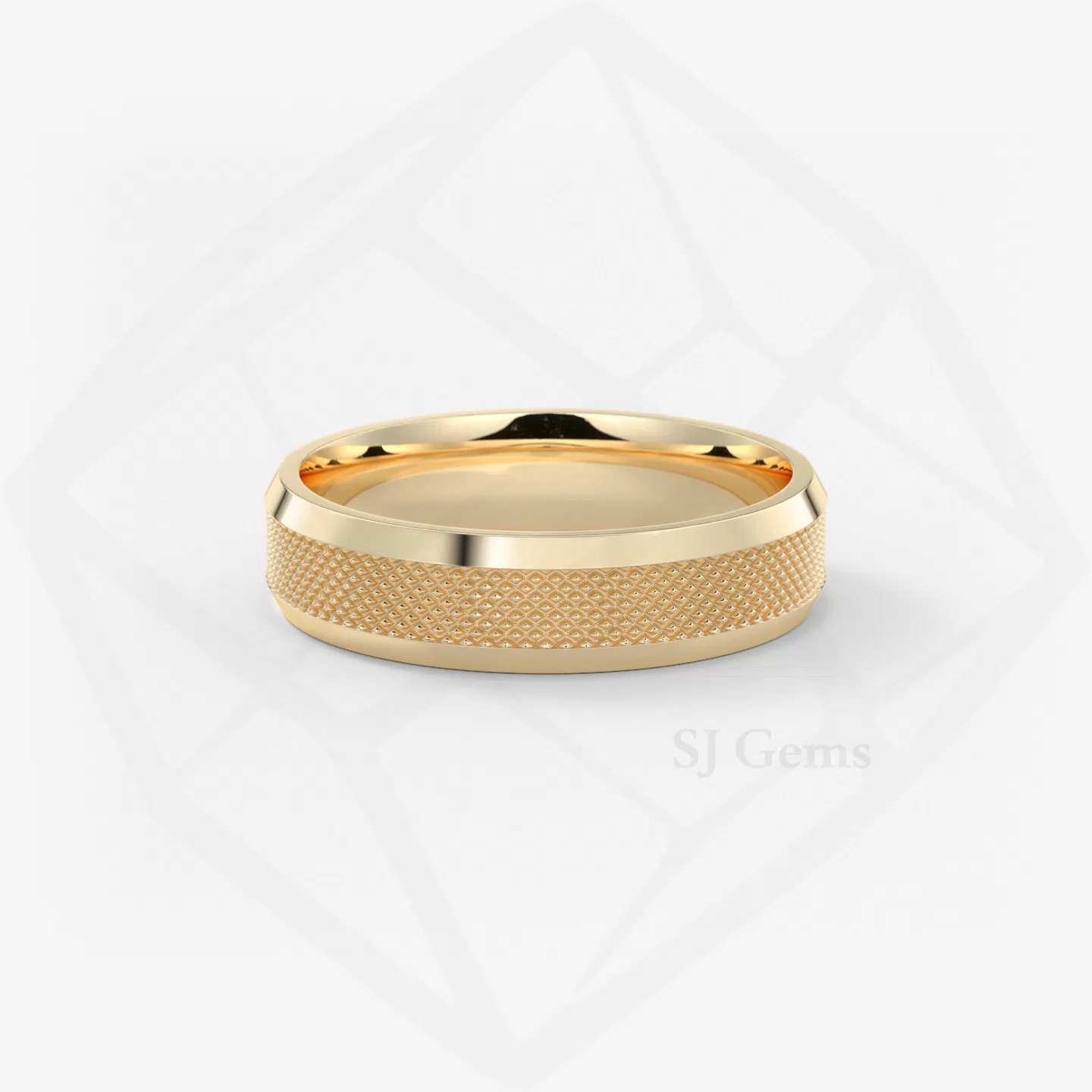 Knurl Ridge Bevel 5mm, yellow, view 1