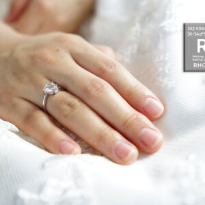 rhodium plated engagement ring